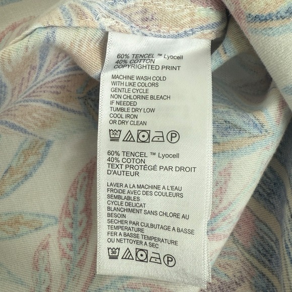 Tommy Bahama Men's Silk Shirt XL Multicolor Festival‎ Fronds Tropical Leaf Print - Picture 6 of 8